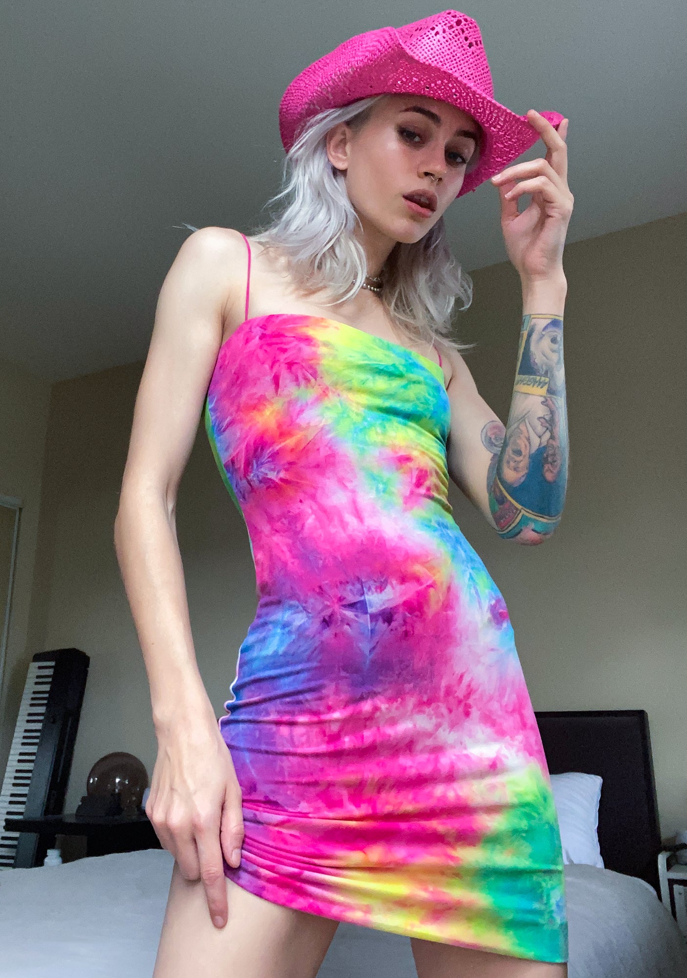 Tie Dye Mini Dress - Rainbow – Dolls Kill