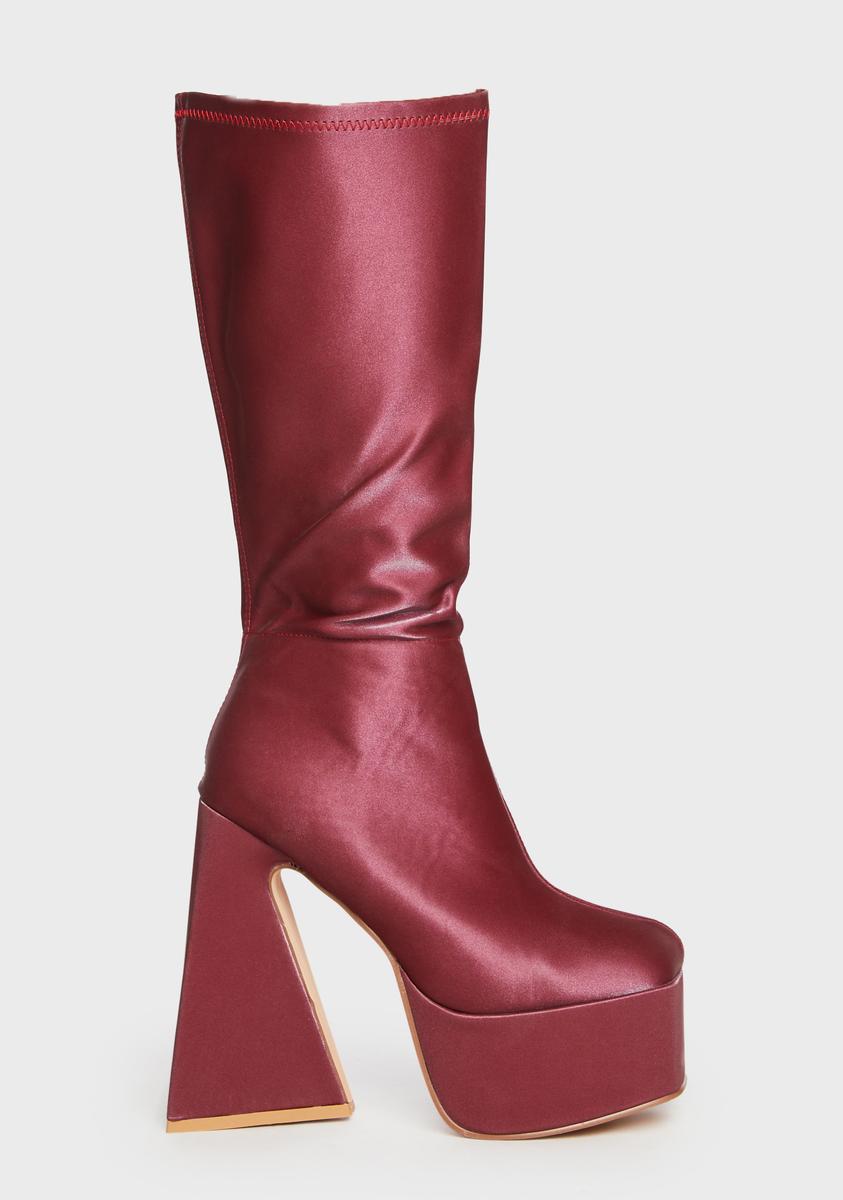 Wine Enchantments To You Platform Boots,New Products : American Fashion Style Bags On Sale