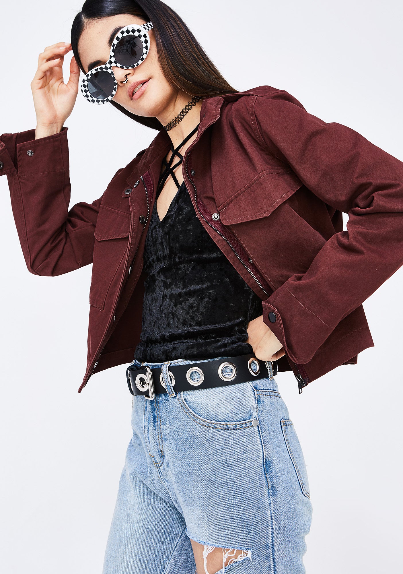 Oversized Cropped Jacket – Dolls Kill