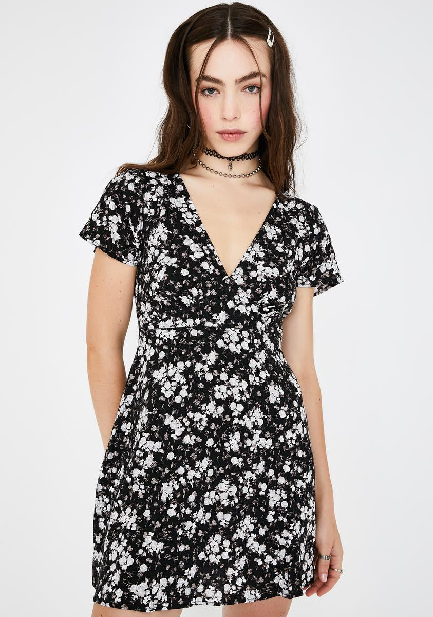 Motel Dark Wildflower Elara Mini Dress – Dolls Kill