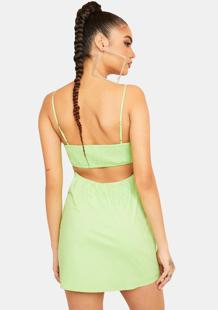 Wrap Bust Cutout Cami Mini Dress Green Dolls Kill Wrap Bust Cutout Cami Mini Dress Green Dolls Kill