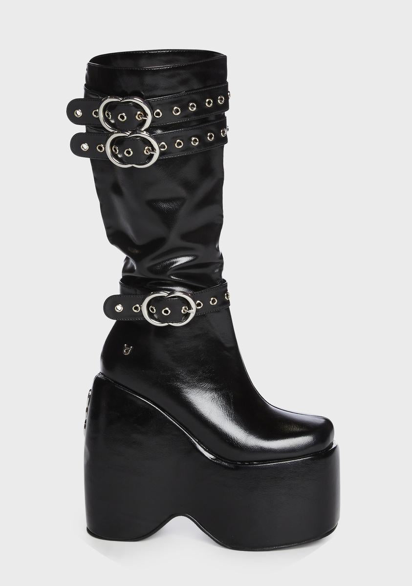 Onyx Speak Your Mind Platform Boots,New Products : American Fashion Style Bags On Sale