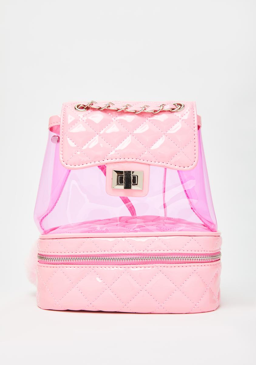 Dolls Kill Sugar Thrillz The Heiress Life PVC Backpack Sugar Thrillz Blue PVC Quilted Backpack | Mercari main image 3