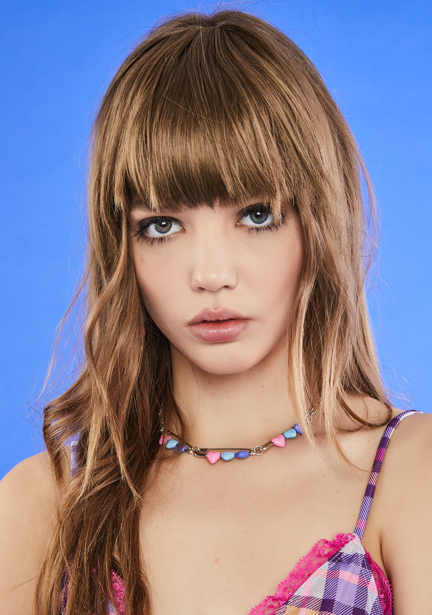 Luv Of Mine Safety Pin Necklace Dolls Kill