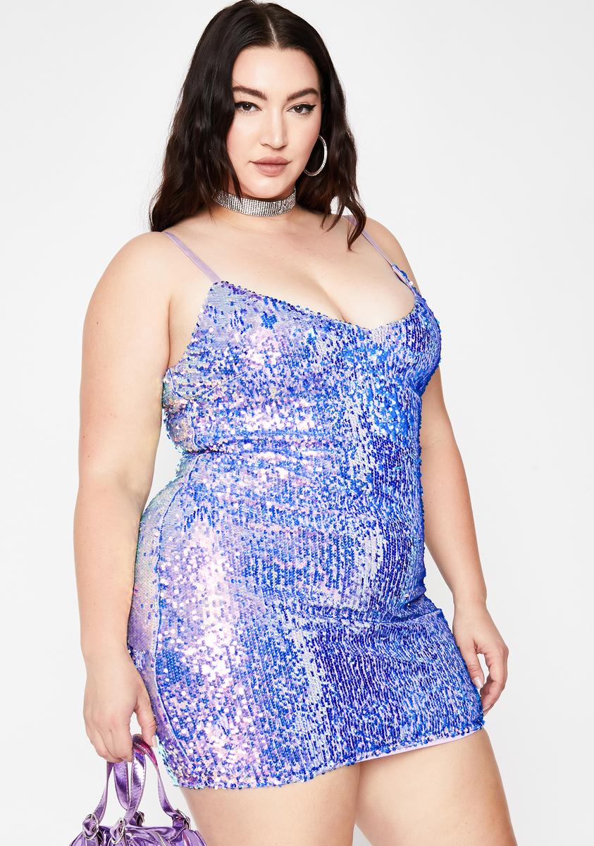 iridescent sequin dress plus size Sydney's Closet SC7372
