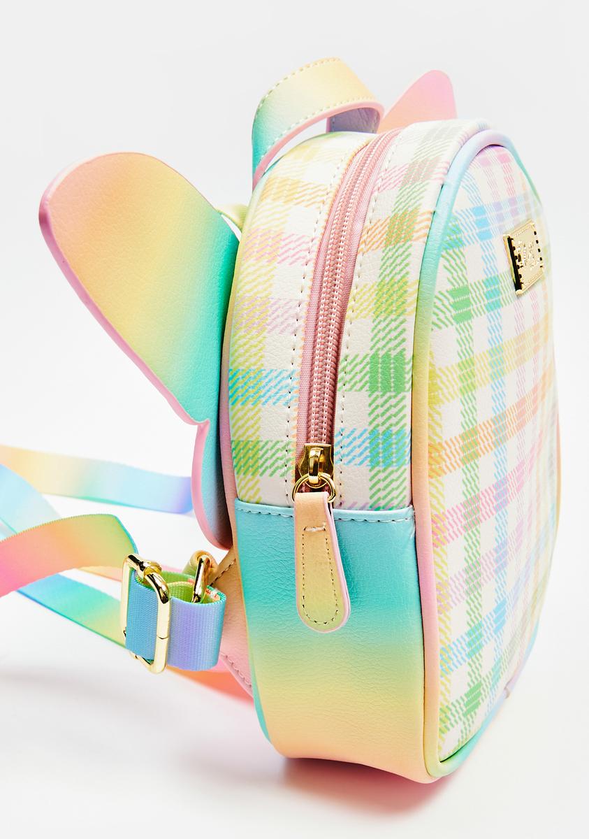 betsey johnson mini backpack with bow Betsey Johnson Rainbow Kitsch Mini Backpack – Dolls Kill