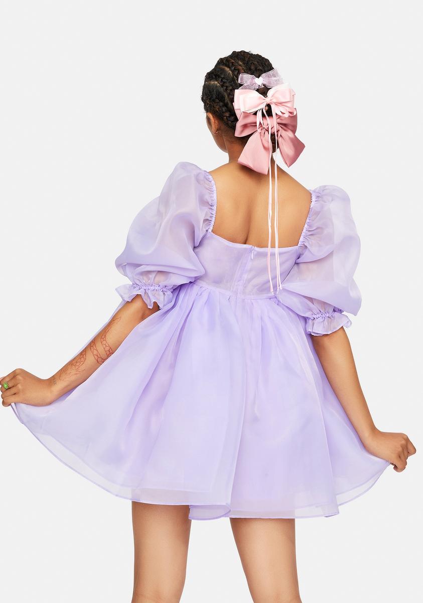 open lace back dress The Puffy Sleeves Slip Dress | Archival Dresses | by Selkie main image 1