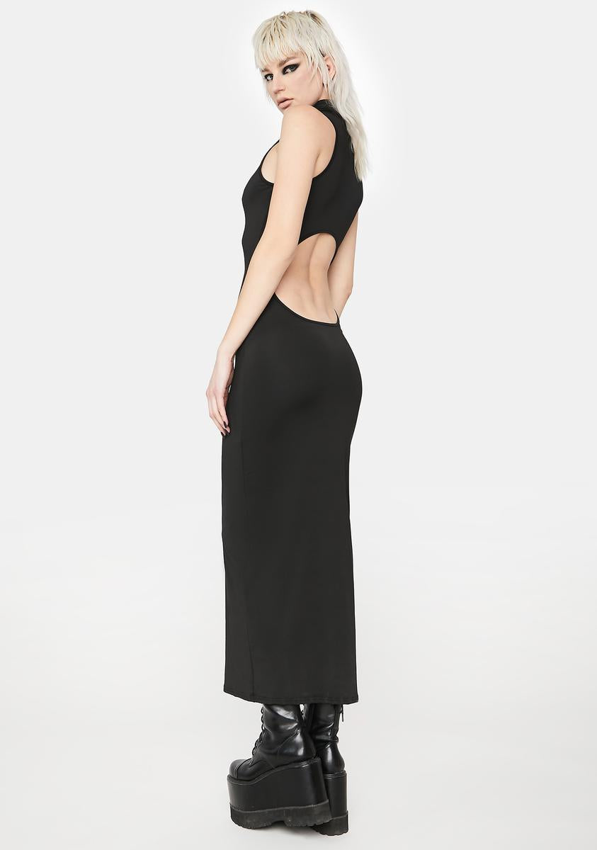 Turtleneck Sleeveless Bodycon Maxi Dress - Black Dolls Kill Turtleneck Sleeveless Bodycon Maxi Dress - Black Dolls Kill