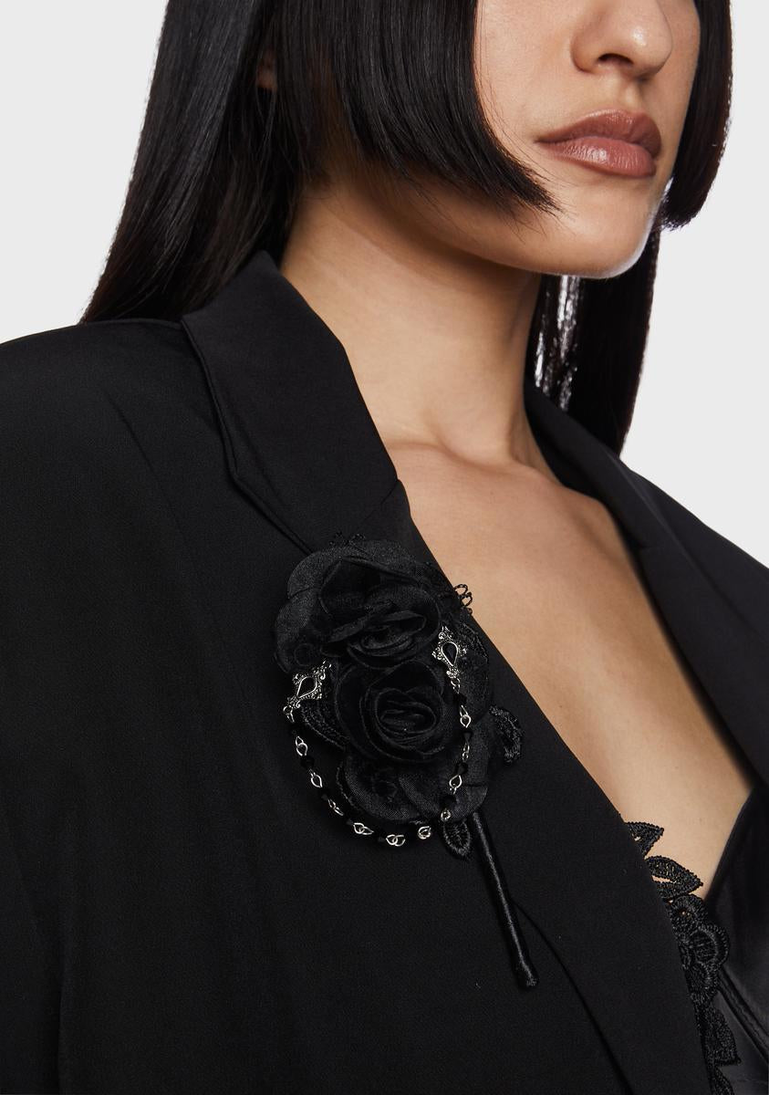 Unholy Floral Corsage And Boutonierre Set - Black – Dolls Kill