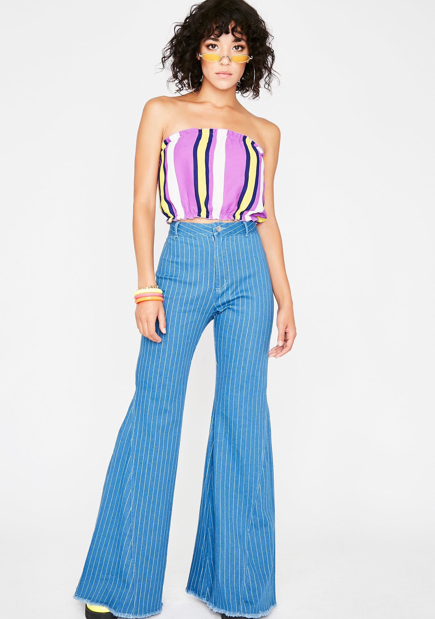 Funky Fire Wide Leg Pants Dolls Kill