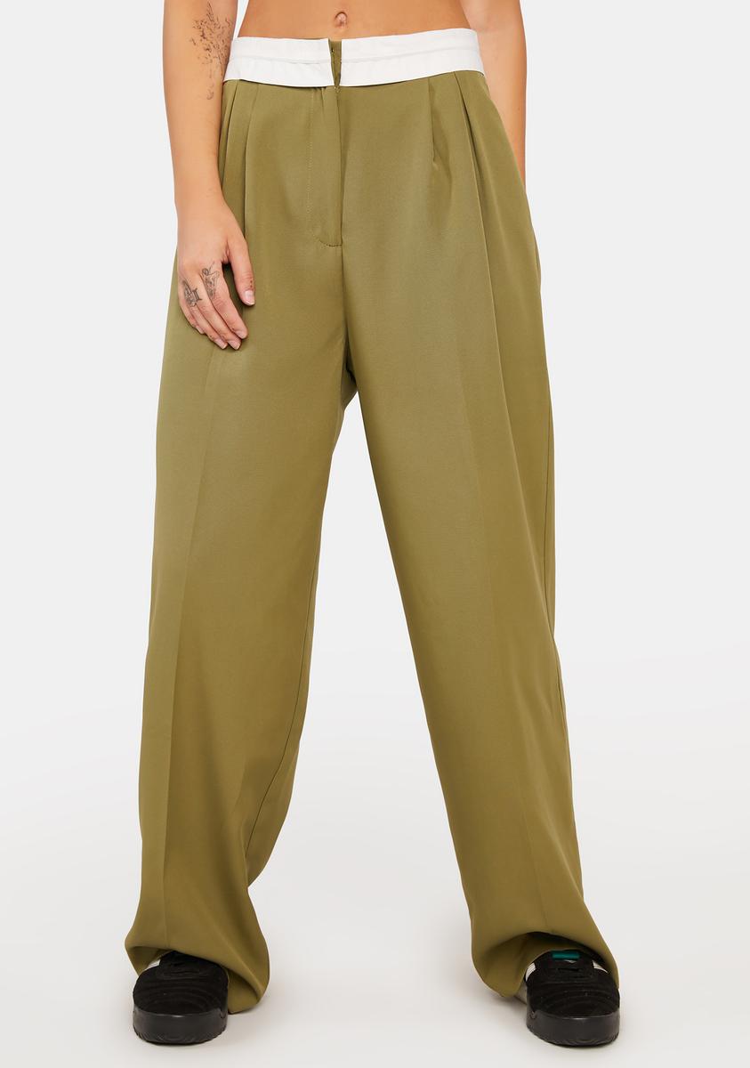 Jungle Green City Of Angels Wide Leg Pants Lioness,Specials : American Fashion Style Bags On Sale