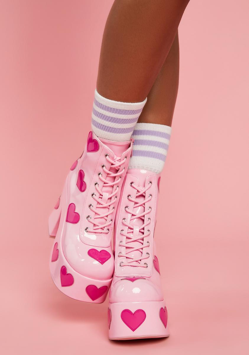 Ankle Boots Sugar Tessa Bootie Sugar Thrillz Heart Patent Platform