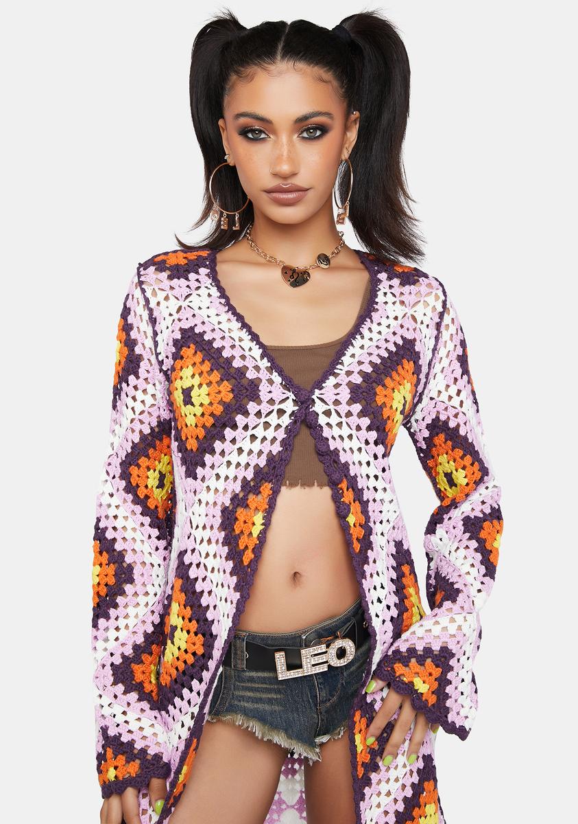 Born To Lead Crochet Duster HOROSCOPEZ,All Products : American Fashion Style Bags On Sale