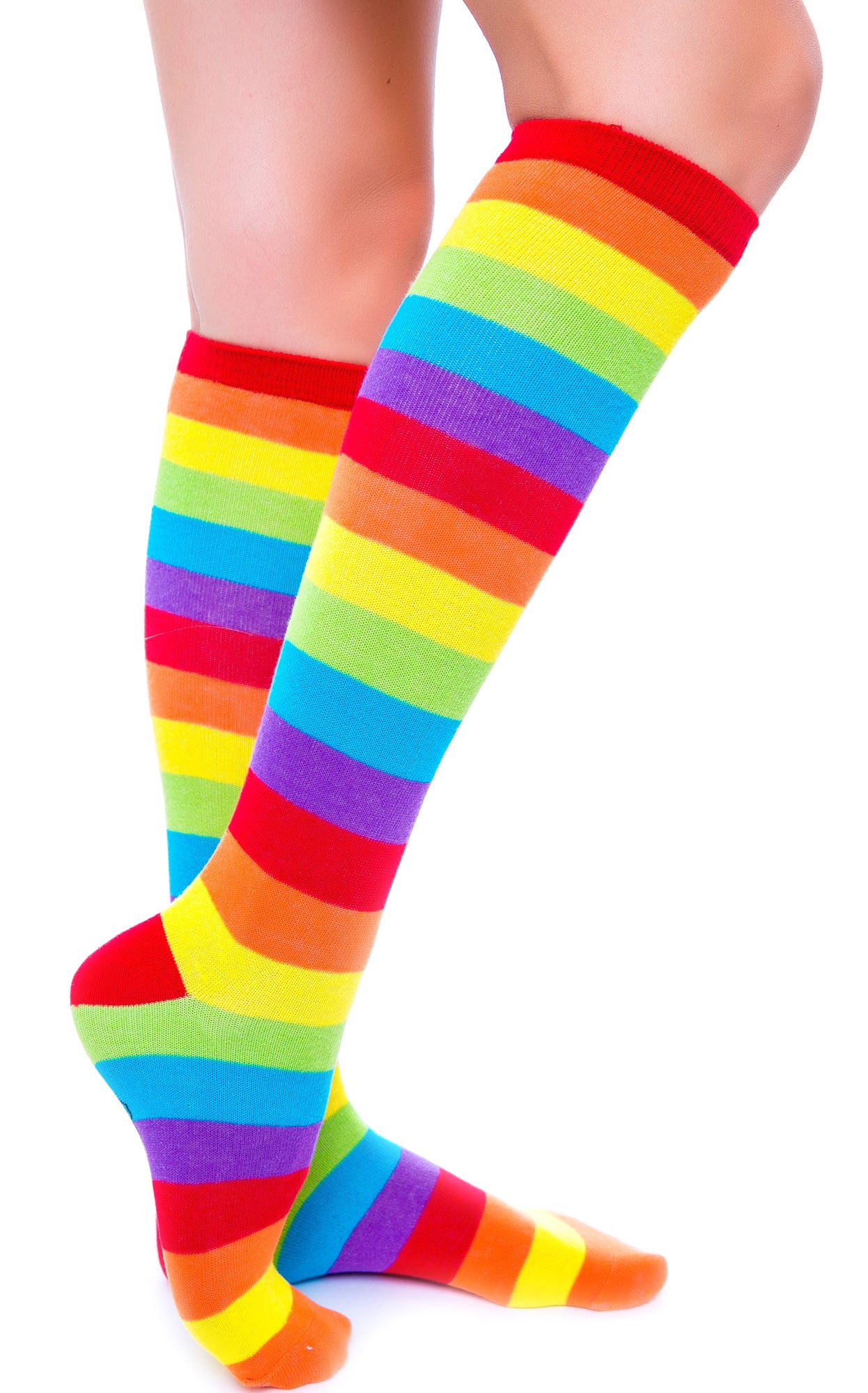 Rainbow Fae Knee High Socks – Dolls Kill