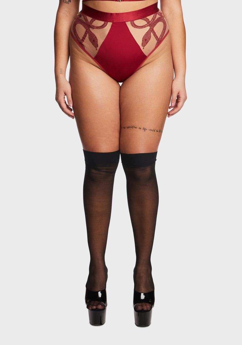Plus Red Embroidered Panties Thistle and Spire,New Products : American Fashion Style Bags On Sale