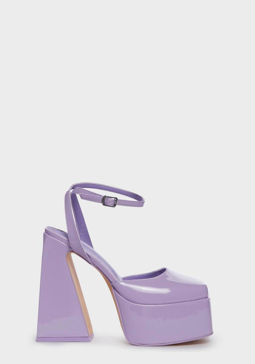 Purple Clementine Block Heels AZALEA WANG,New Products : American Fashion Style Bags On Sale