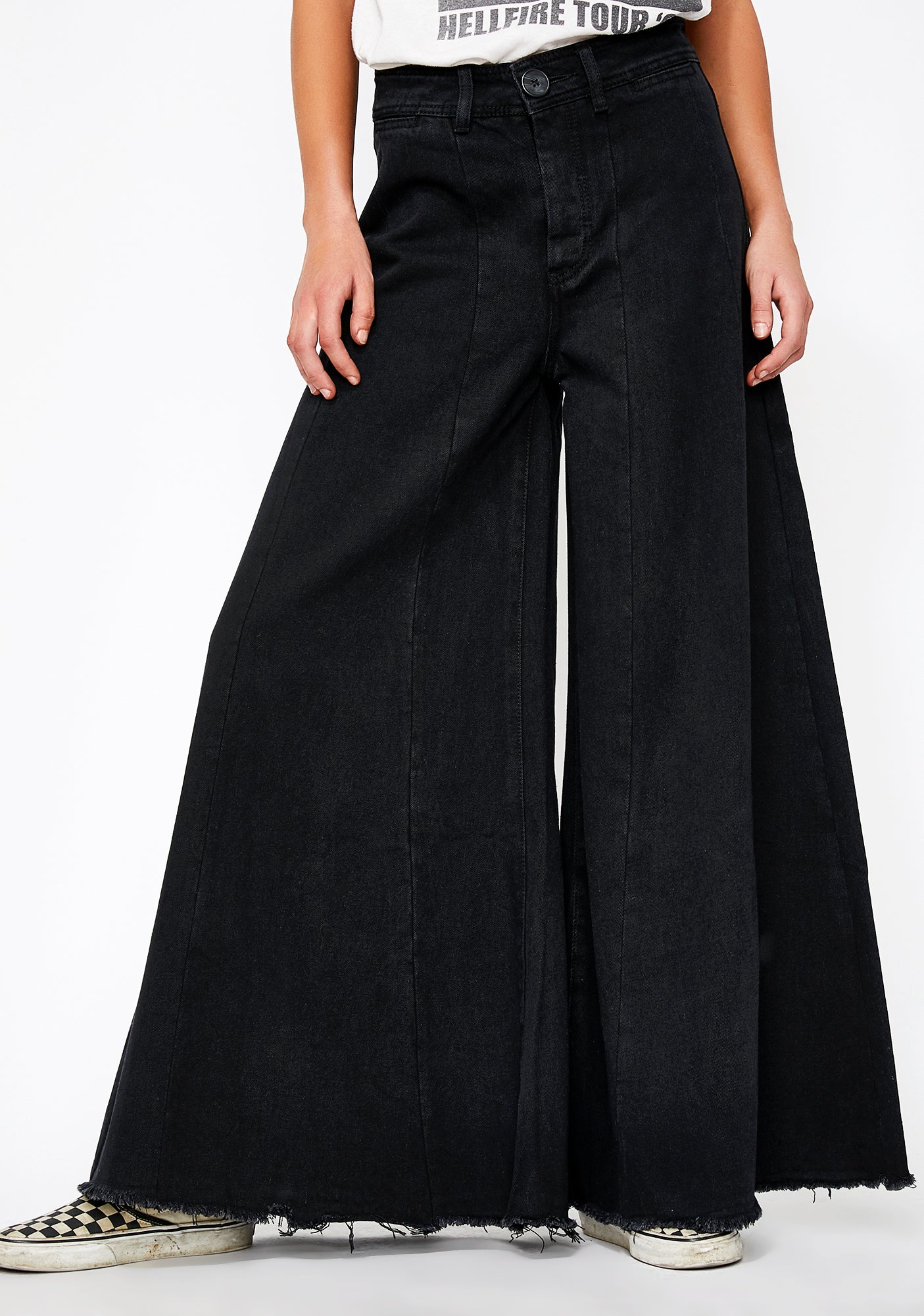 Extra Wide Leg Jeans Black Denim – Dolls Kill
