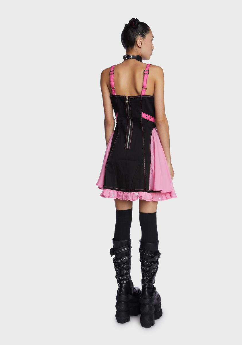 strapless open back dress Black Off the Shoulder Mermaid Prom Dress with Fuchsia Sequins Appliques  AB4030406 main image 1