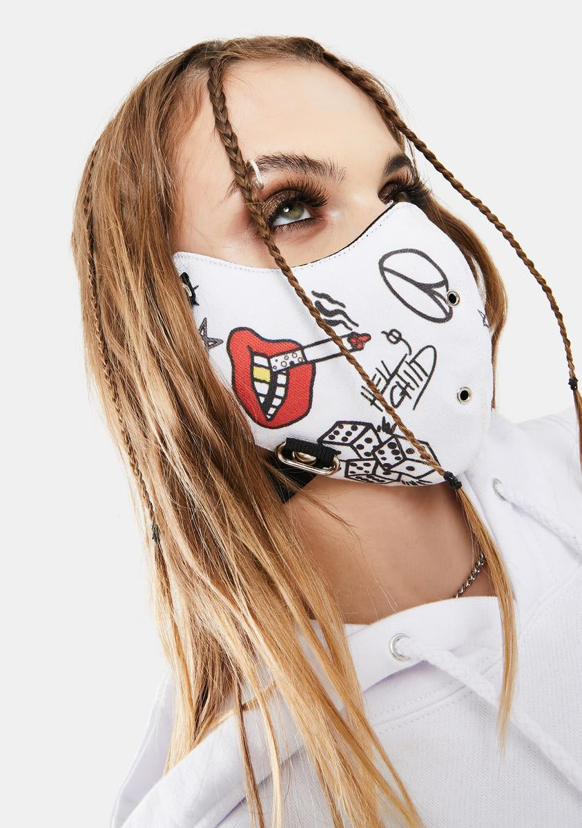 Lamoda Doodle Face Mask – Dolls Kill
