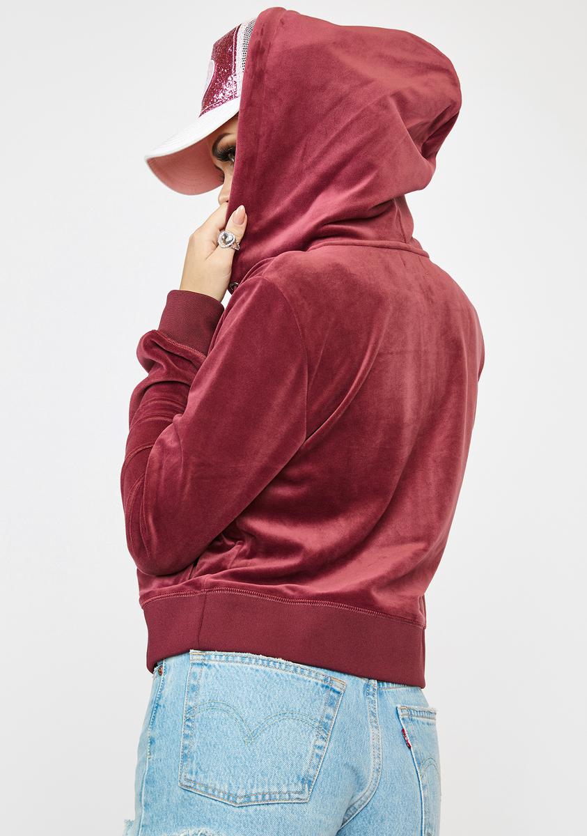 Juicy couture wine hoodie outlet