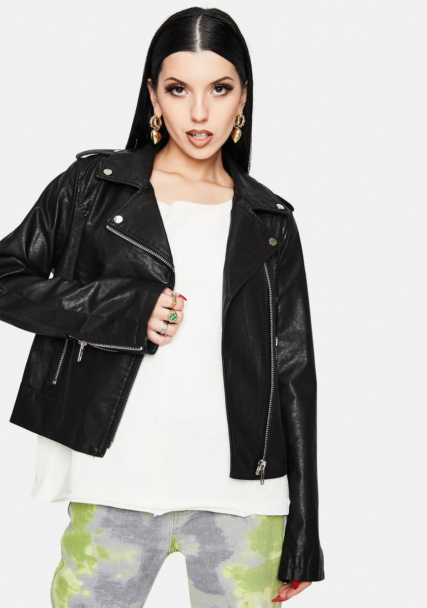 Ivana Vegan Leather Moto Jacket Noize Outerwear,Specials : American Fashion Style Bags On Sale