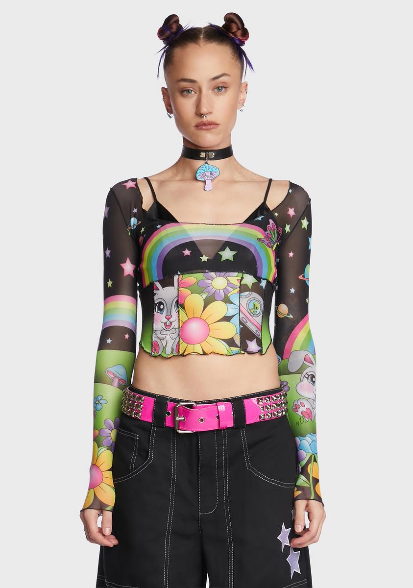 Happy Planet Mesh Top Current Mood,New Products : American Fashion Style Bags On Sale