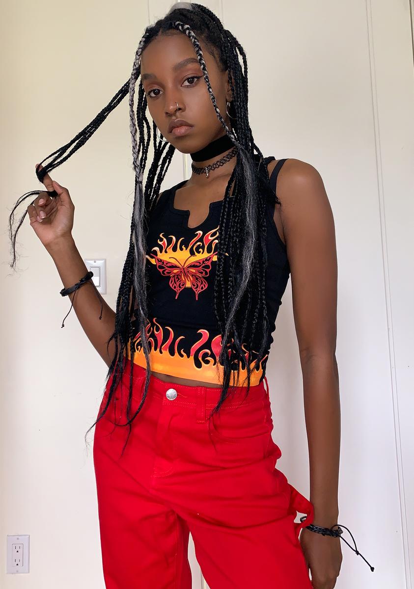 Burning Rubber Graphic Tank dELiA*s by Dolls Kill