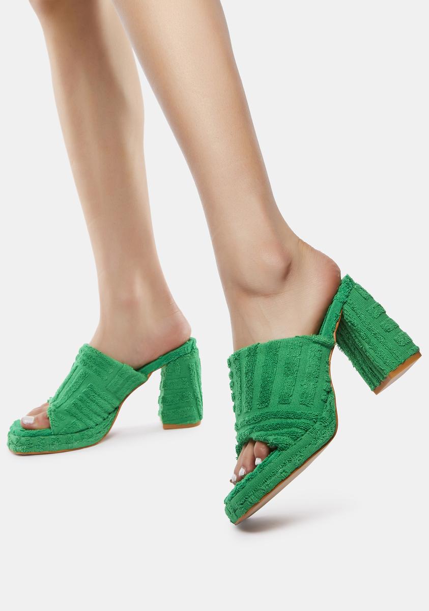 Sage Enticing Thoughts Block Heels,Specials : American Fashion Style Bags On Sale