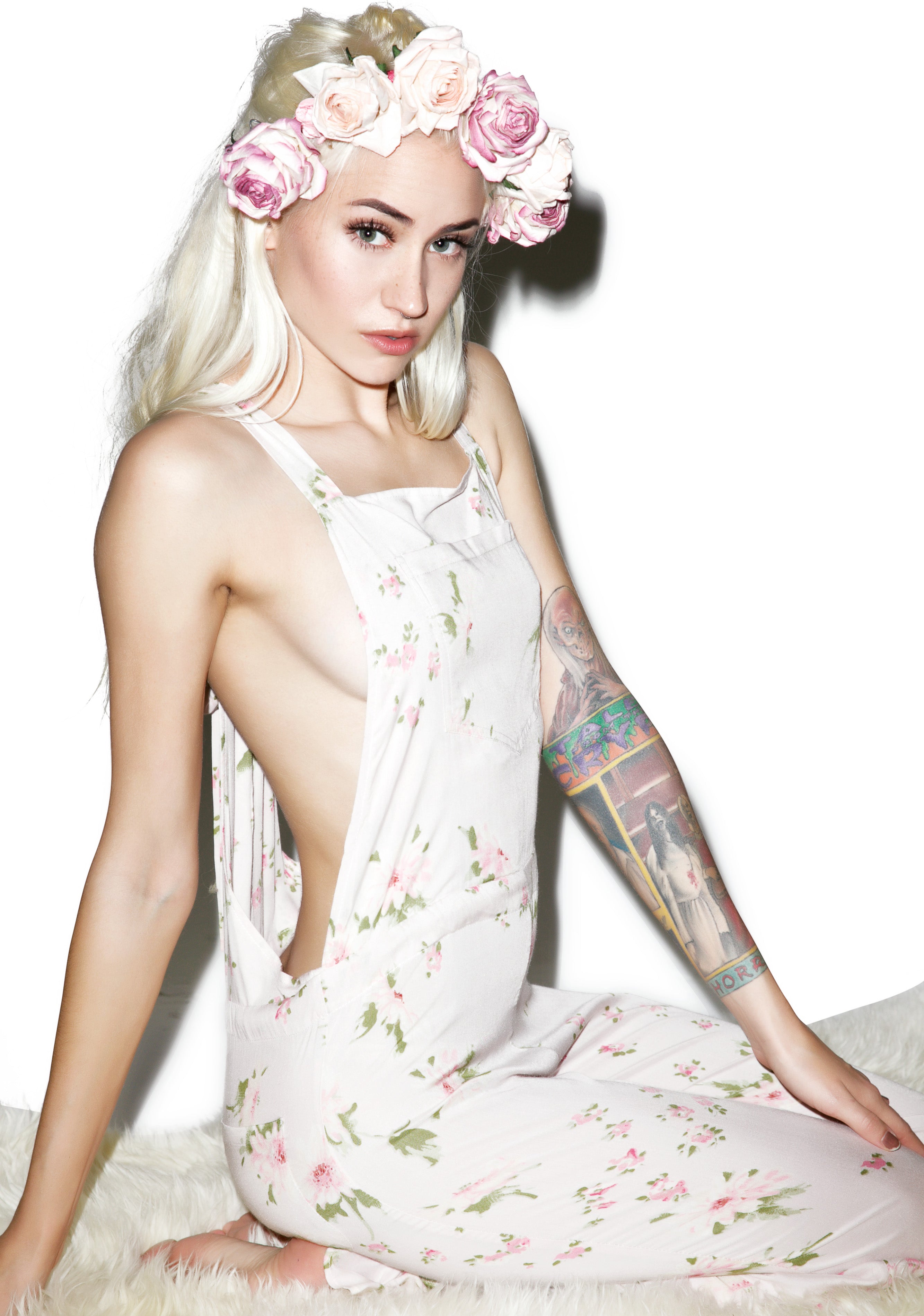 Pink Petals Long Overall Jumper – Dolls Kill