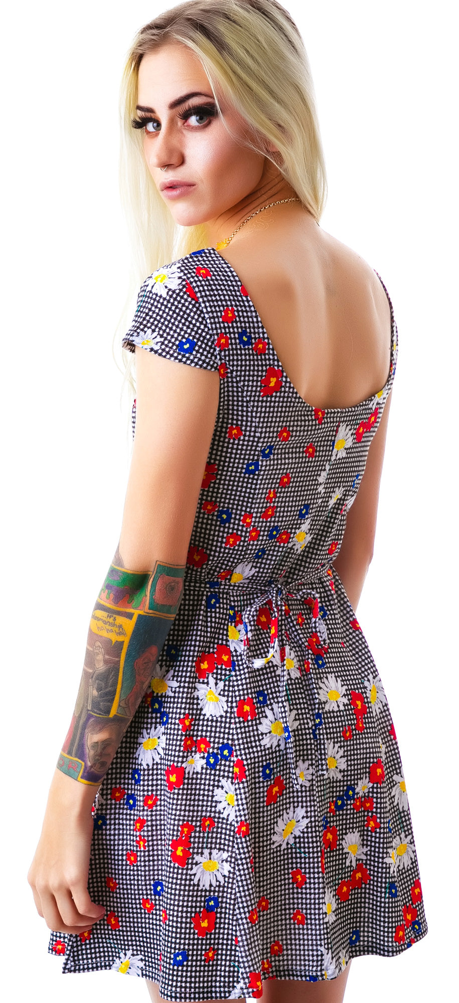 Gingham Daisy Dress – Dolls Kill