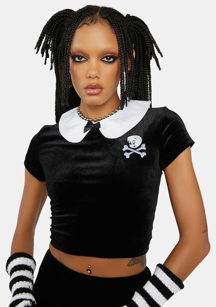 Happy To Help Velour Top Dolls Kill x Hot Stuff Casper,New Products : American Fashion Style Bags On Sale