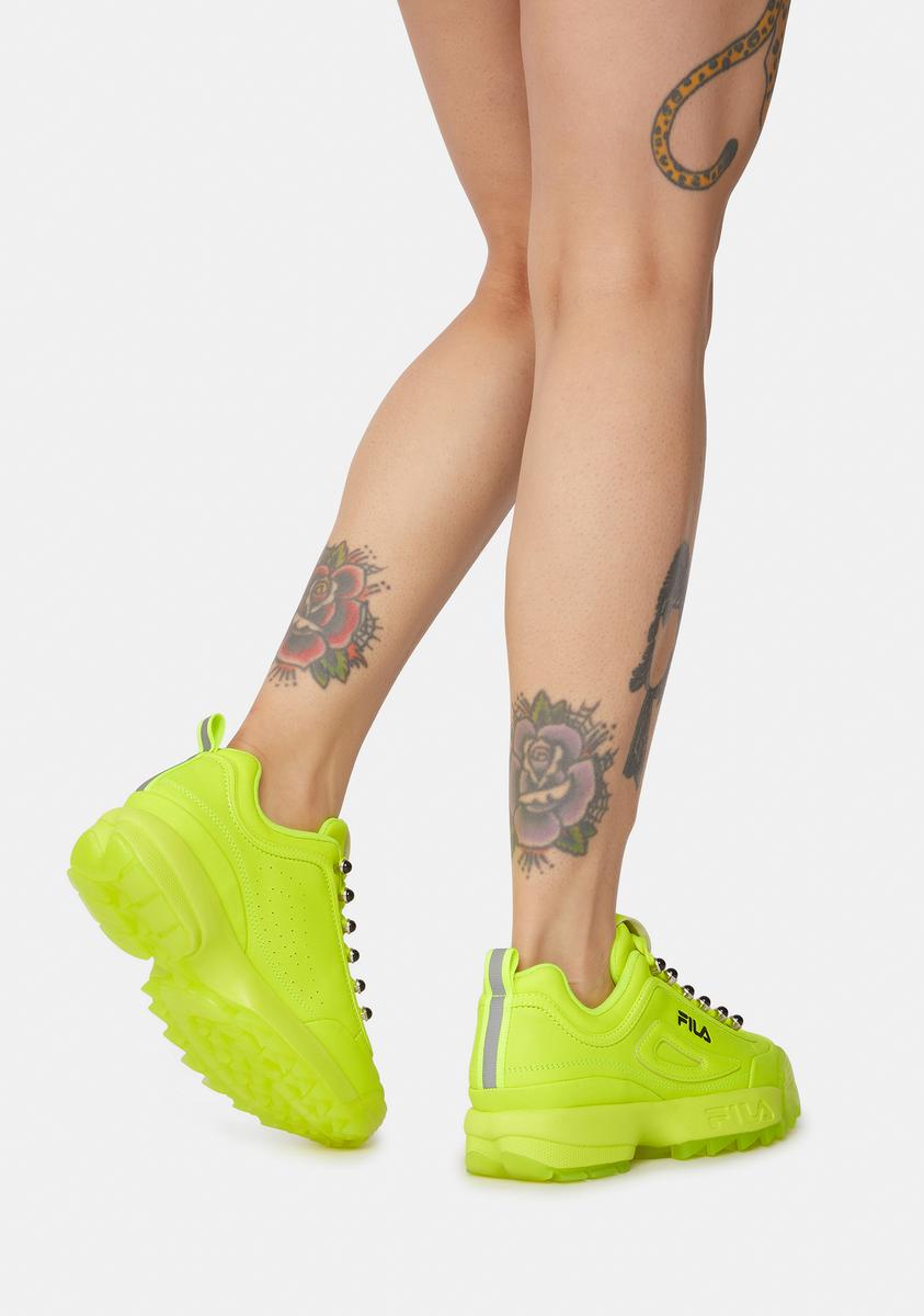 Pearl Stud Chunky Sneakers - Yellow – Dolls Kill