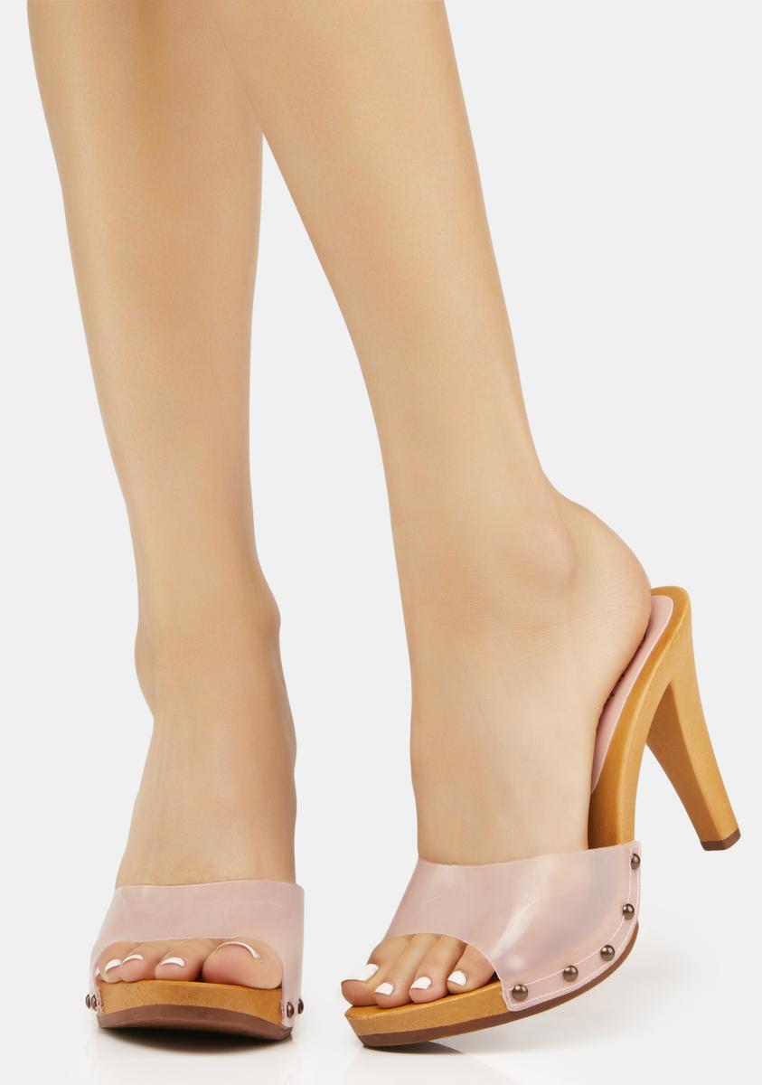 Candie's Vinyl Upper Heels Baby Pink Dolls Kill