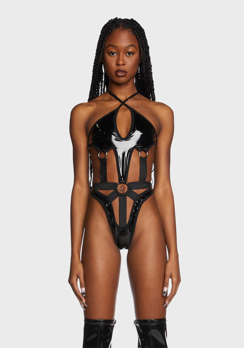 Black Witch Cut-Out Bodysuit Forbidden Clothing,New Products : American Fashion Style Bags On Sale
