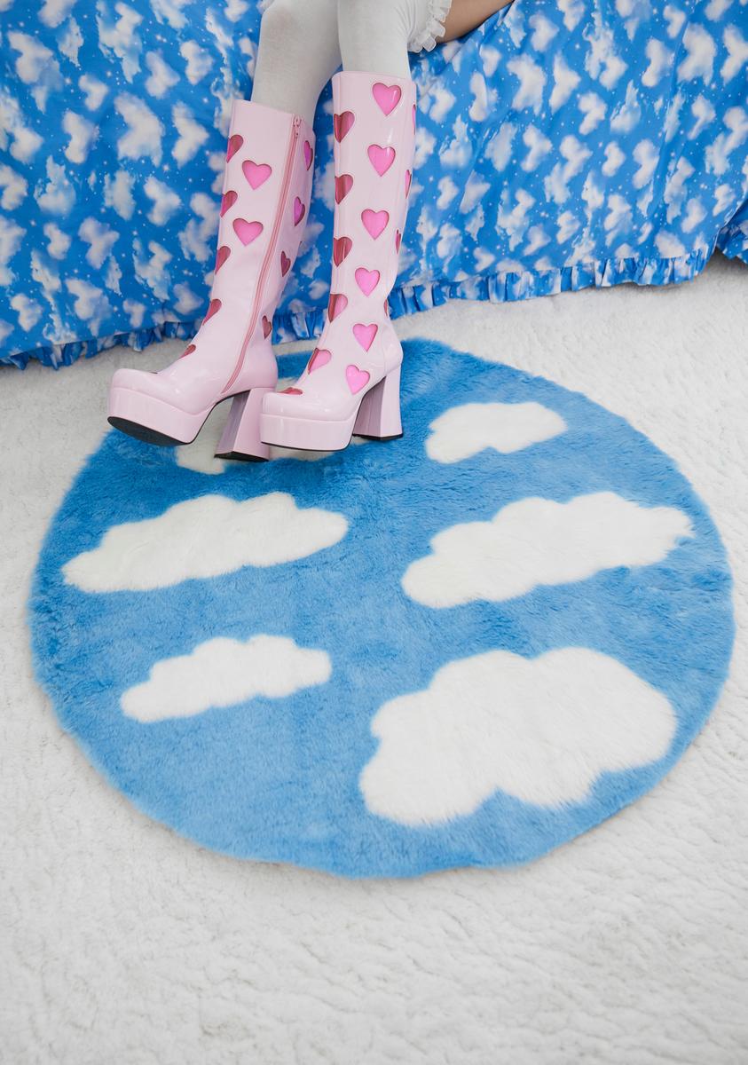 Dolls Home Cloud Circle Rug - Blue/White – Dolls Kill