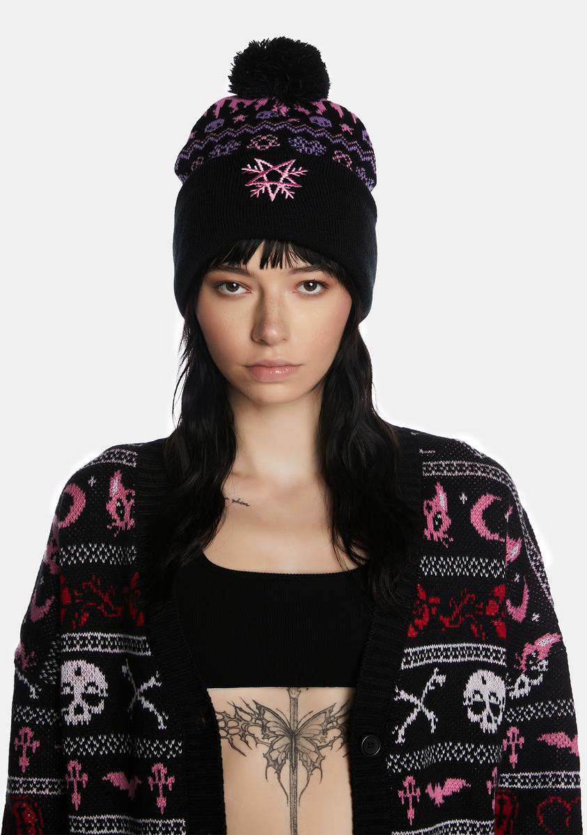 Pentagram Pom Pom Beanie Too Fast,New Products : American Fashion Style Bags On Sale