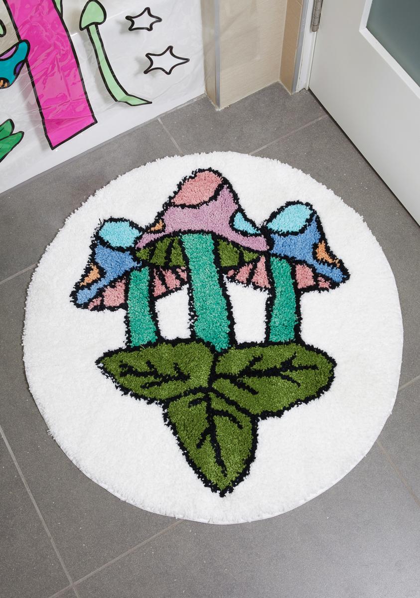 Dolls Home Mushroom Circular Rug - White – Dolls Kill