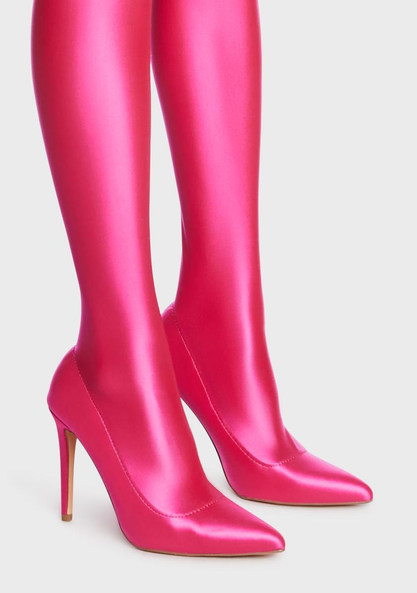 Stiletto Pant Legging Boots Pink Dolls Kill
