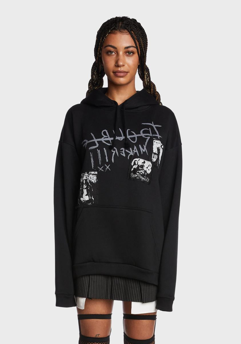 Troublemaker Patches Hoodie Minga,New Products : American Fashion Style Bags On Sale Troublemaker Patches Hoodie Minga,New Products : American Fashion Style Bags On Sale