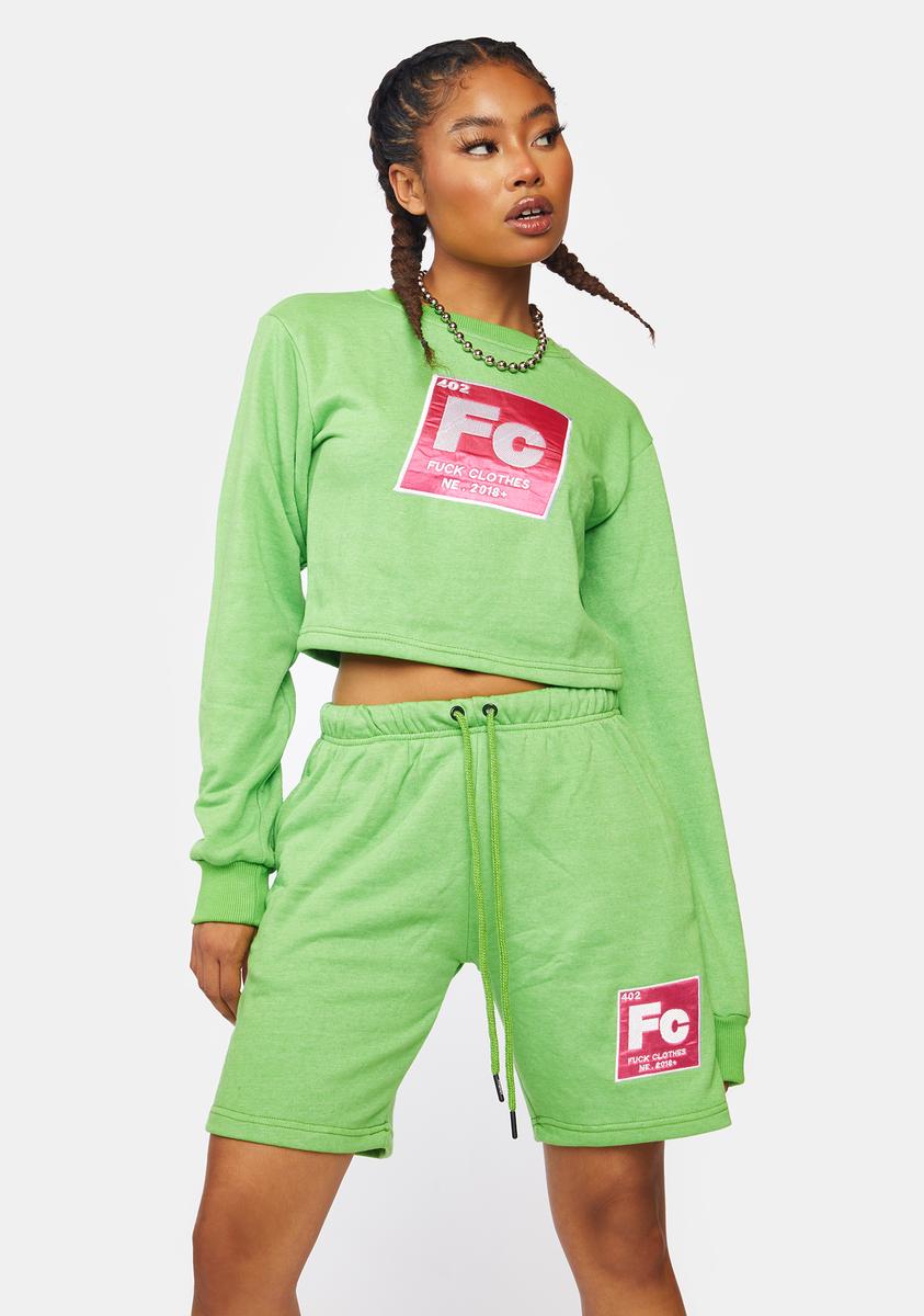 Fuck Clothes Green Shorts Set – Dolls Kill