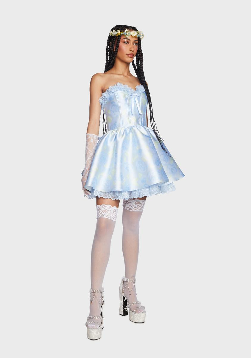Sugar Thrillz Strapless Taffeta Corset Dress
