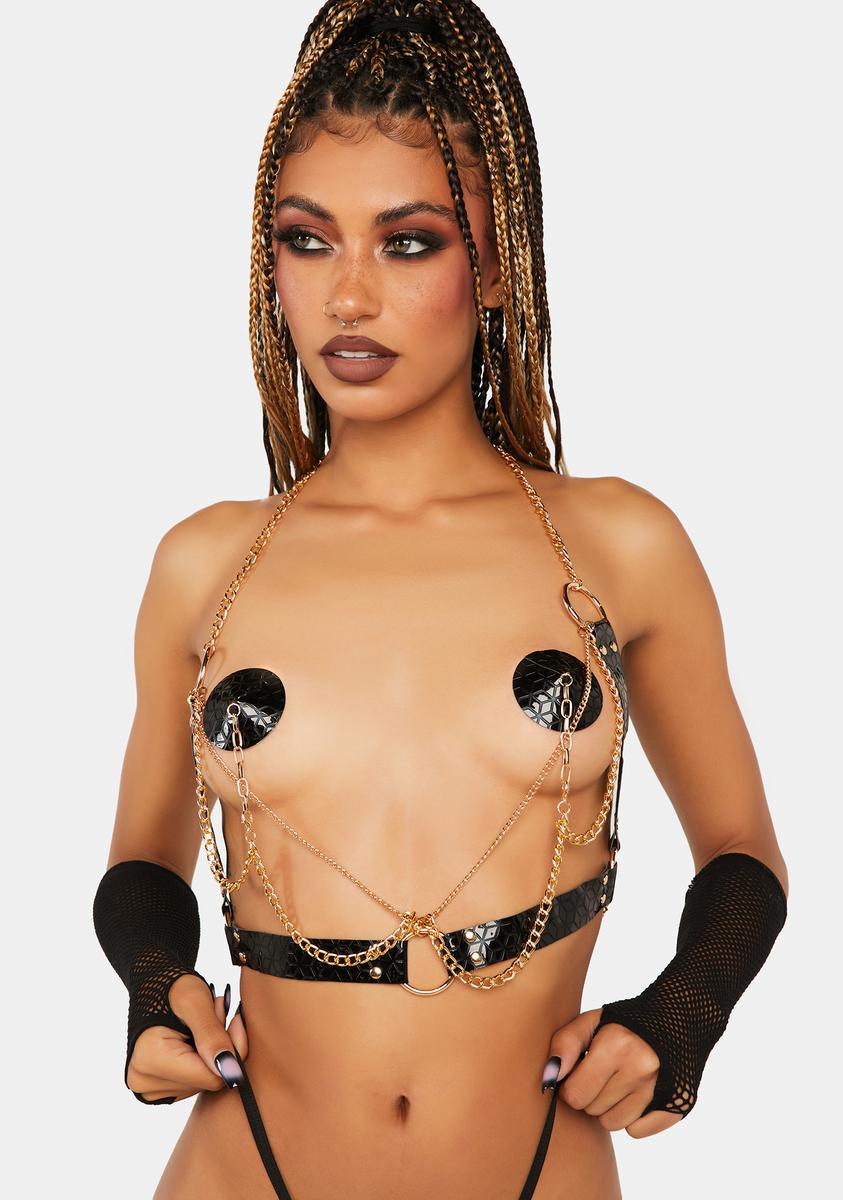 Domina Reusable Harness Chain Pasties Neva Nude,Specials : American Fashion Style Bags On Sale