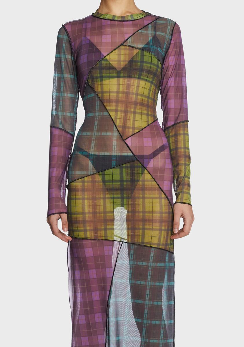 ragged priest mesh dress Fractured Mesh Dress
