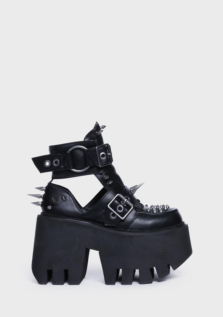 Punk Paradox Platform Ankle Boots Widow,New Products : American Fashion Style Bags On Sale Punk Paradox Platform Ankle Boots Widow,New Products : American Fashion Style Bags On Sale
