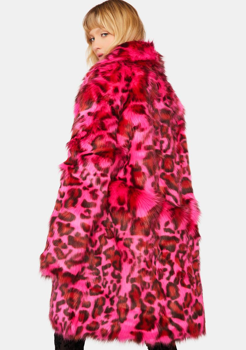 Dolls kill leopard coat on sale