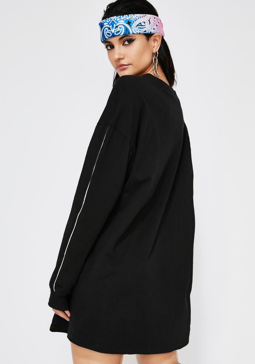 open lace back dress Loutries T-Shirt Dress