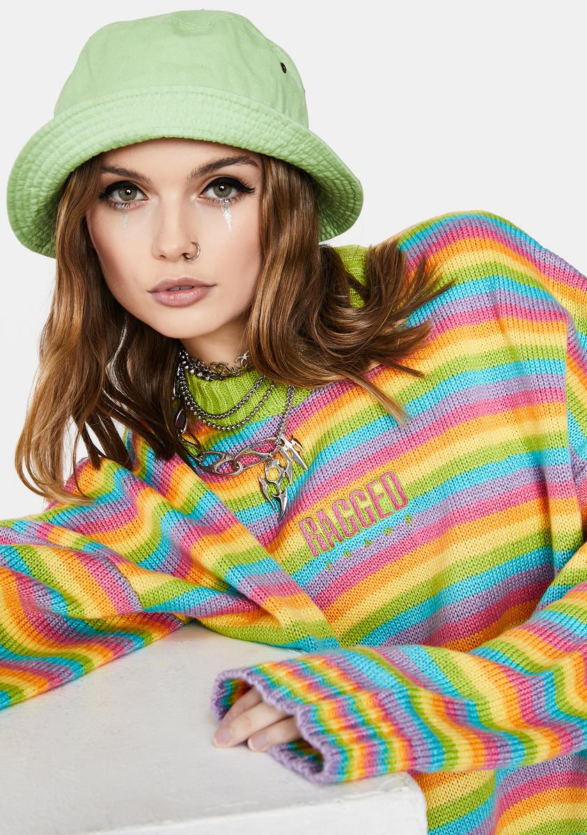 Knitted Jumper Ragged Priest Rainbow Jumper The Ragged Priest