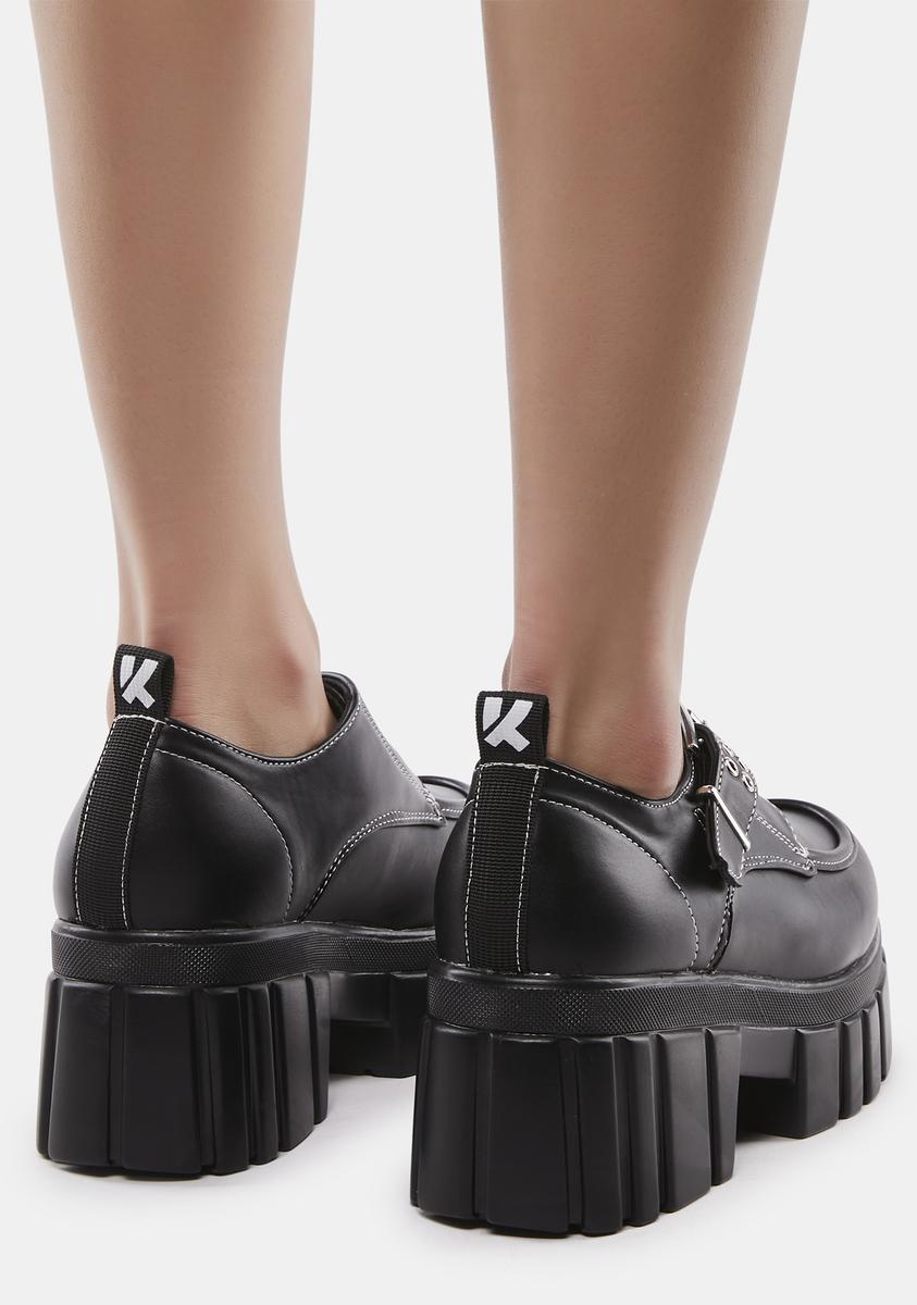 Koi Footwear Platform Buckle Creepers Black Dolls Kill