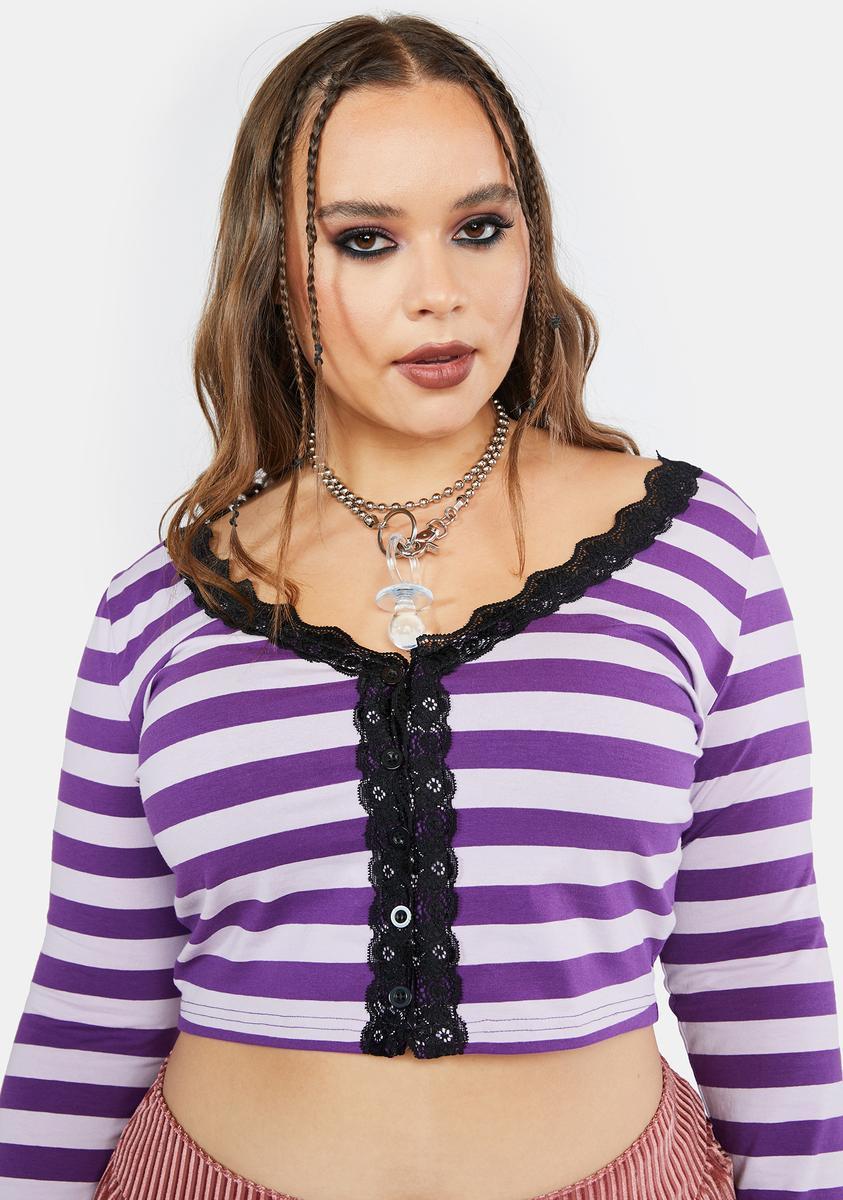 Plus Violet Highly Selective Crop Top dELiA*s by Dolls Kill,Specials : American Fashion Style Bags On Sale