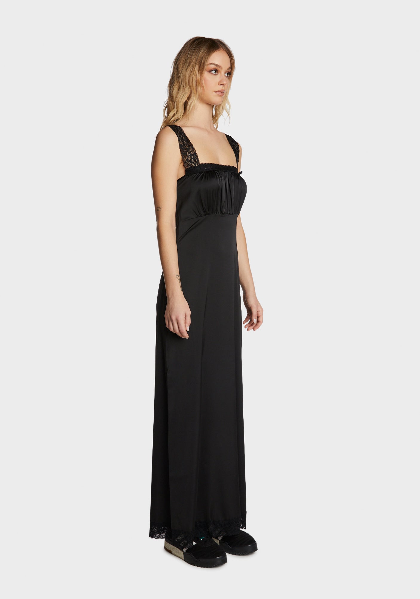 lioness ballerina wrap mini dress Lioness Maxi Dress With Lace Trim